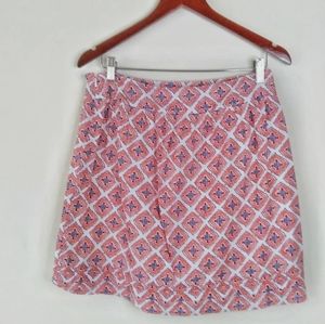 Ann Taylor Loft print pattern lined skirt SZ 6P